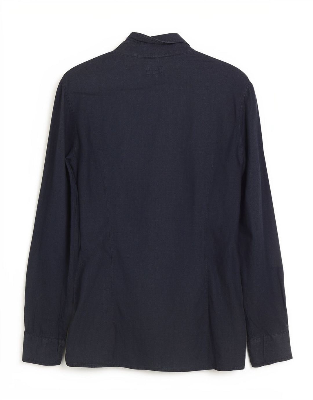 Armani Jeans Womens Pullover Shirt IT 42 Medium Navy Blue Linen