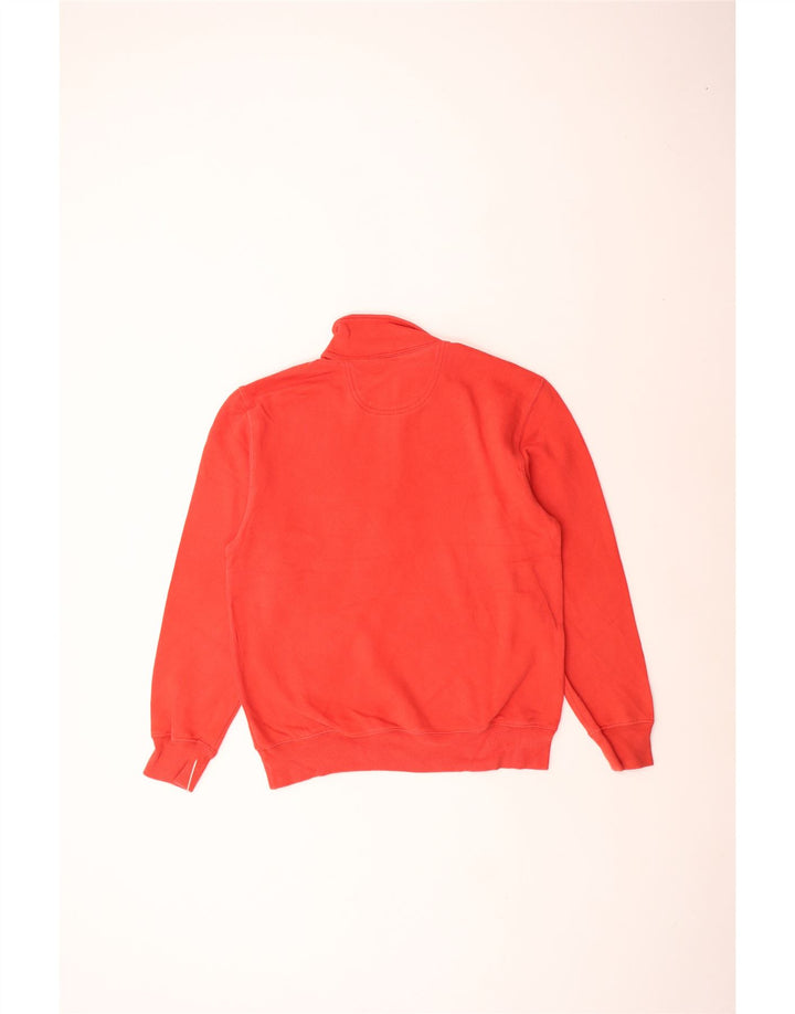 Izod Mens 1/4 Zip Sweatshirt Jumper Small Red Cotton