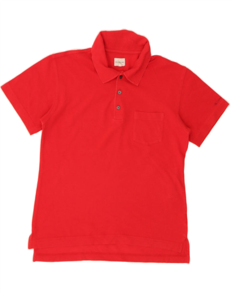 CALVIN KLEIN JEANS Mens Polo Shirt Large Red Cotton Vintage Calvin Klein Jeans and Second-Hand Calvin Klein Jeans from Messina Hembry 