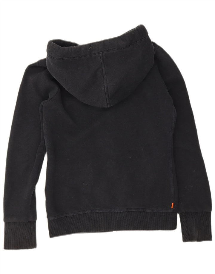 Superdry Mens Zip Hoodie Sweater Small Navy Blue Cotton