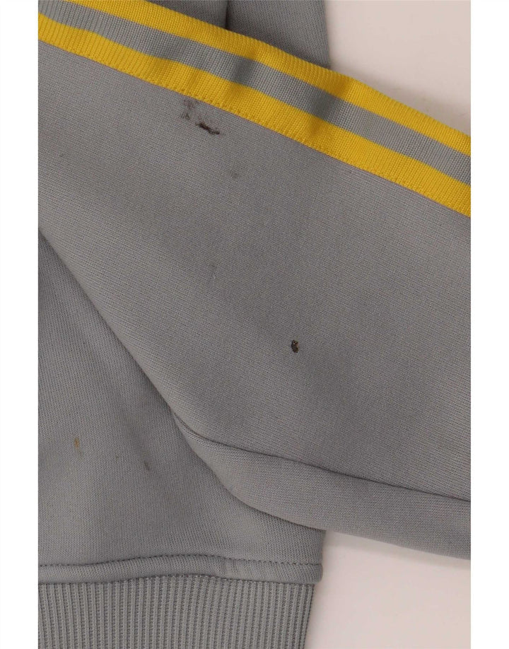 Adidas Womens Zip Hoodie Sweater UK 12 Medium Grey Polyester