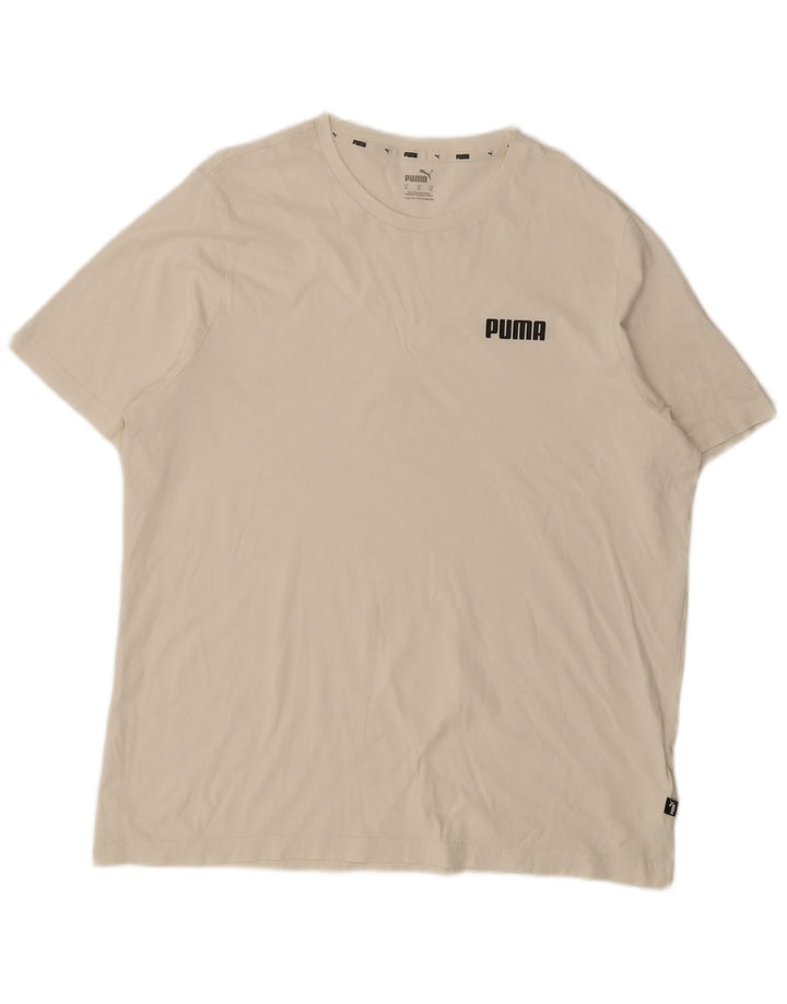 Puma Mens T-Shirt Top XL White Cotton