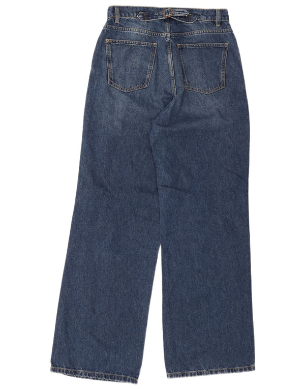 Massimo Dutti Mens Wide Leg Jeans EU 36 XS W26 L32 Blue Cotton