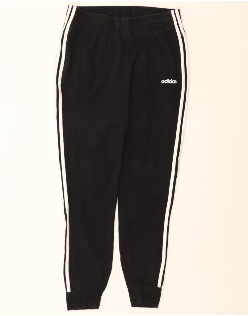 ADIDAS Womens Tracksuit Trousers Joggers UK 12/14 Medium  Black Cotton Vintage Adidas and Second-Hand Adidas from Messina Hembry 