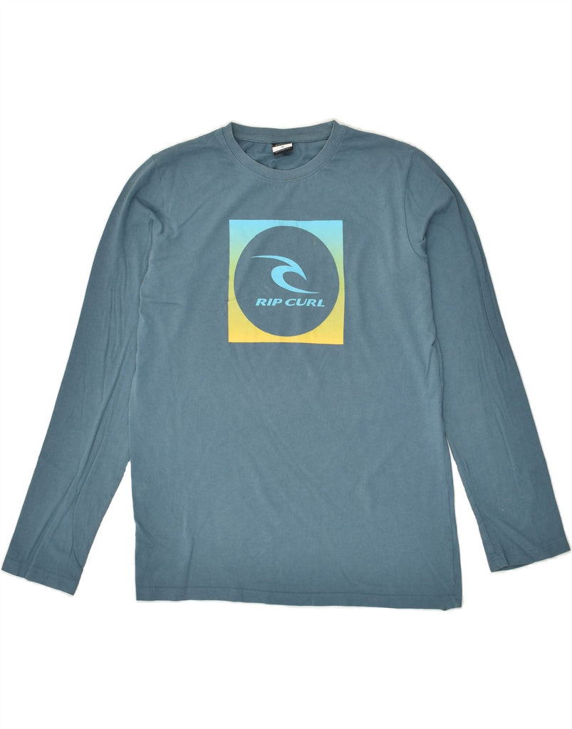RIP CURL Boys Graphic Top Long Sleeve 15-16 Years Blue Cotton | Vintage Rip Curl | Thrift | Second-Hand Rip Curl | Used Clothing | Messina Hembry 