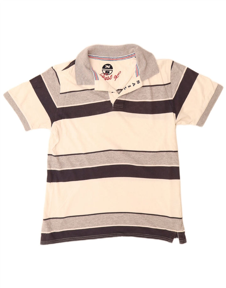 North Sails Mens Polo Shirt Small Multicoloured Striped Cotton