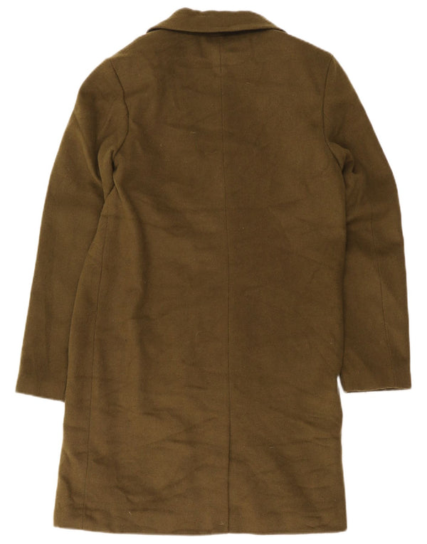 Jack Wills Womens Oversized Overcoat UK 10 Small Khaki Polyester