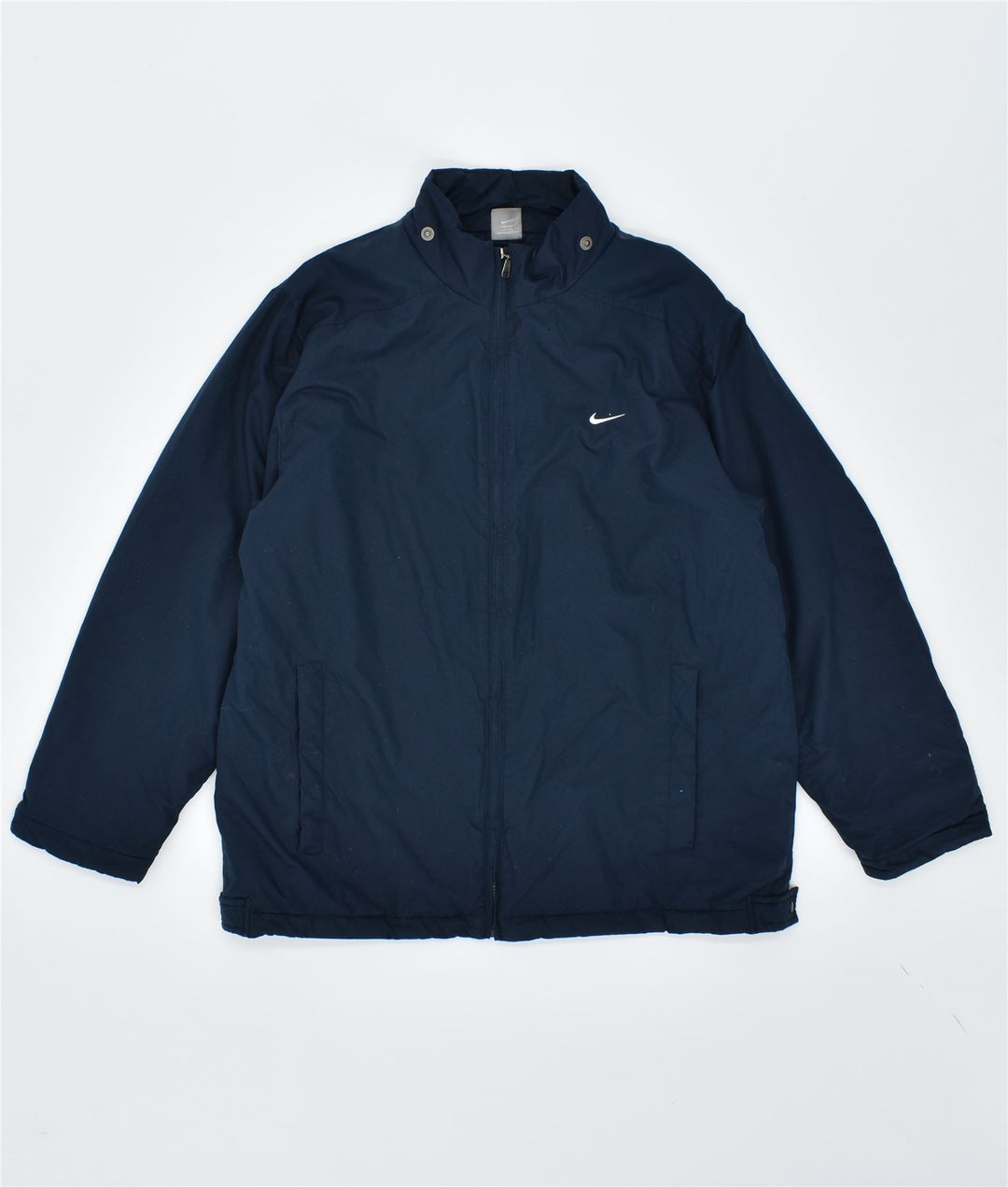 NIKE Mens Windbreaker Jacket UK 42/44 Large Navy Blue Polyester