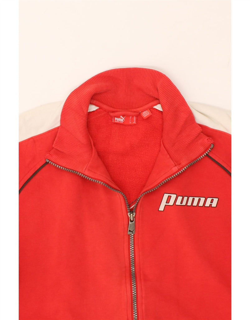 PUMA Boys Graphic Tracksuit Top Jacket 13-14 Years Red Colourblock Cotton | Vintage Puma | Thrift | Second-Hand Puma | Used Clothing | Messina Hembry 