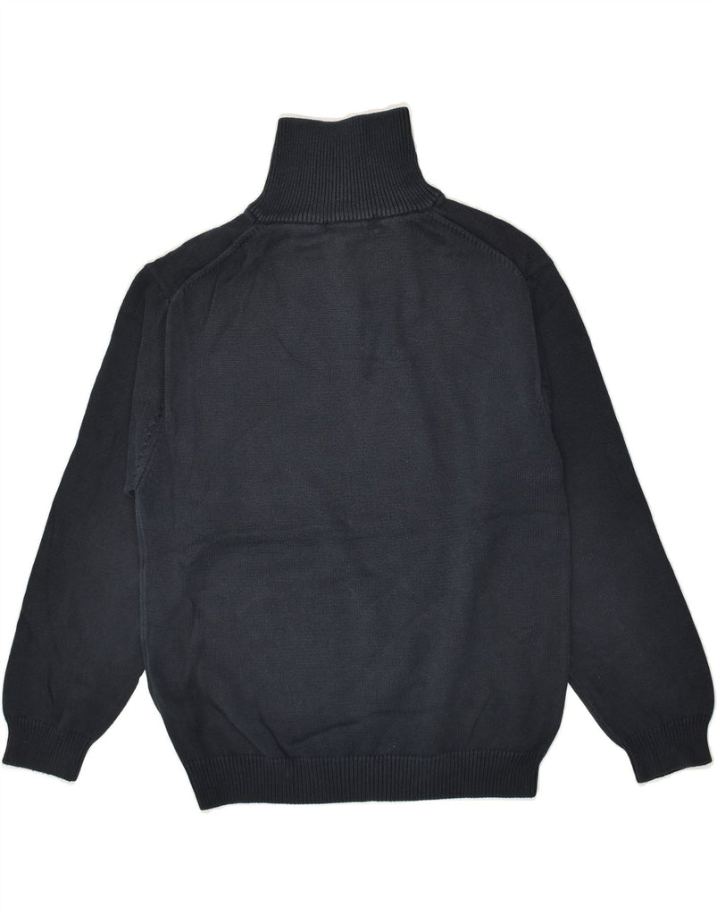 GANT Boys Zip Neck Jumper Sweater 7-8 Years Medium  Navy Blue Cotton | Vintage Gant | Thrift | Second-Hand Gant | Used Clothing | Messina Hembry 