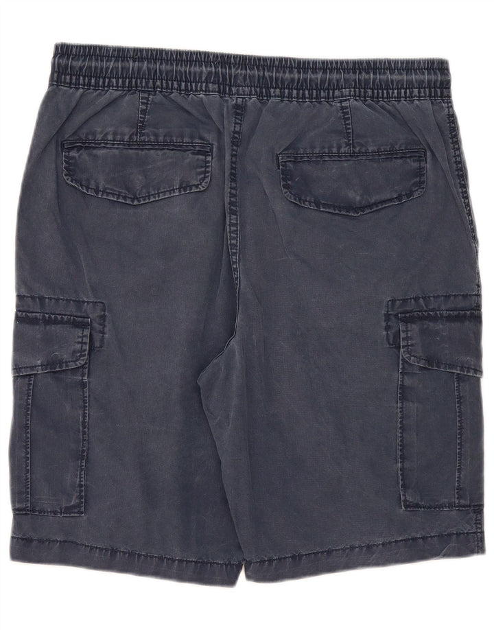 MARKS & SPENCER Mens Cargo Shorts W34 Large Navy Blue Cotton
