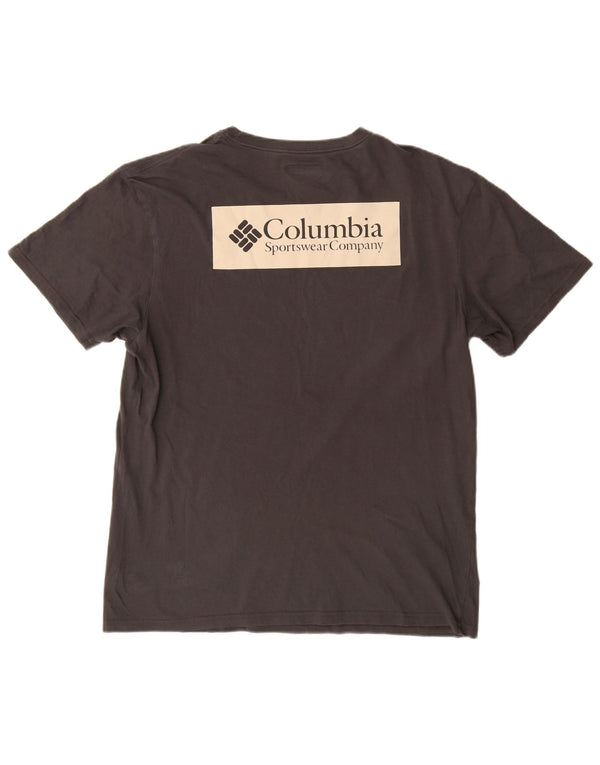 Columbia Mens Graphic T-Shirt Top Large Grey Cotton