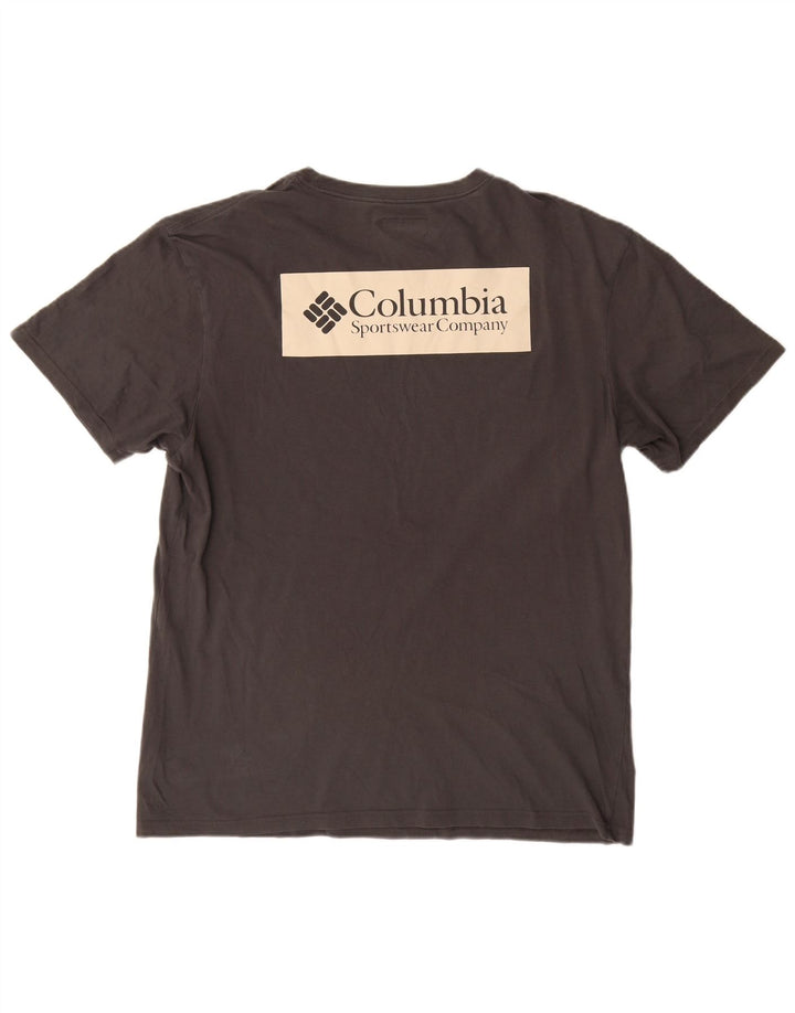 Columbia Mens Graphic T-Shirt Top Large Grey Cotton