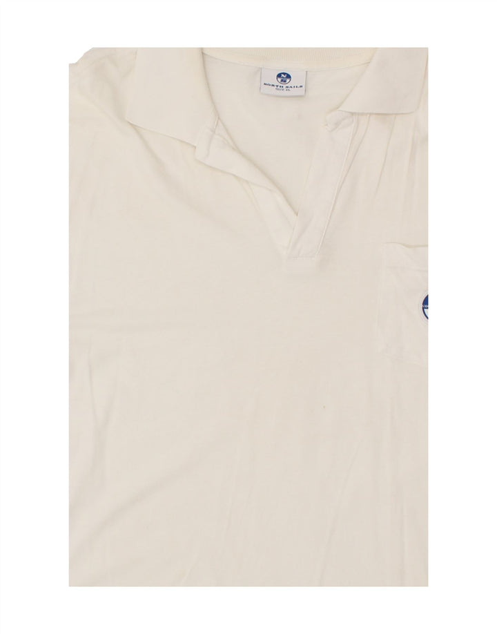 NORTH SAILS Womens Polo Shirt UK 18 XL White Cotton Vintage North Sails and Second-Hand North Sails from Messina Hembry 