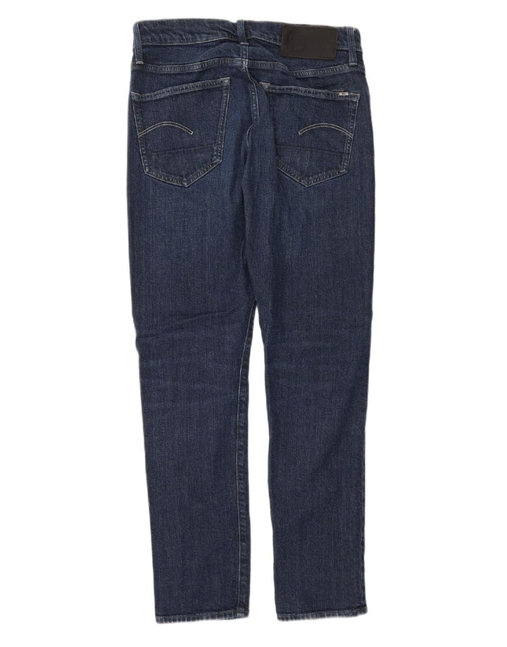 G-STAR Mens 3301 Slim Jeans W30 L30 Navy Blue Cotton