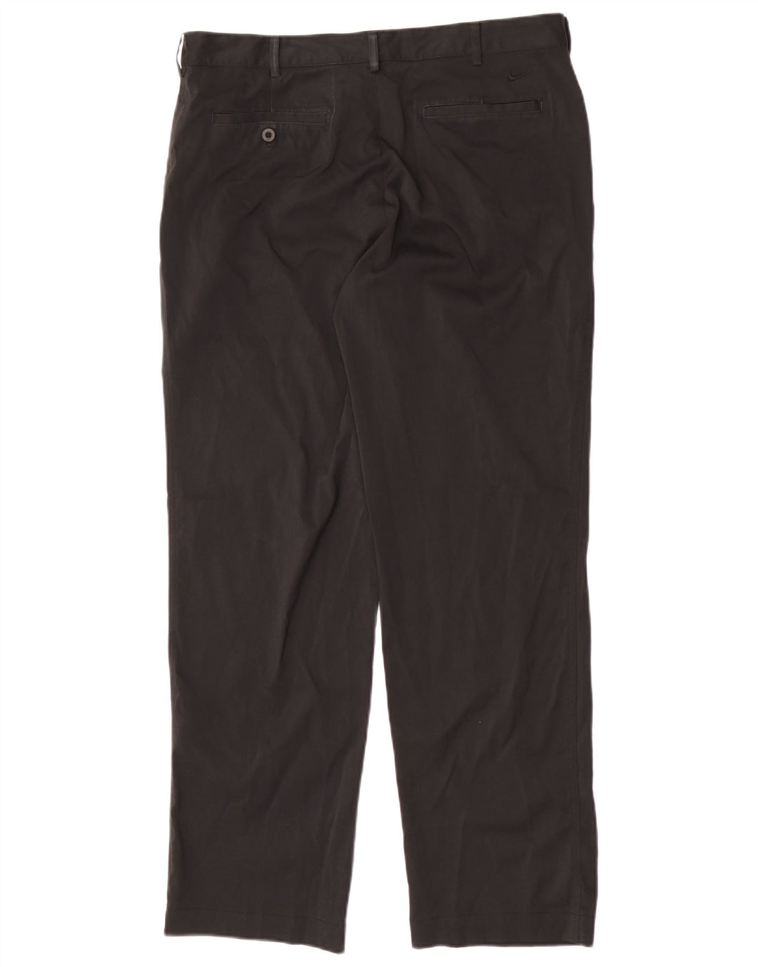 Nike Mens Dri Fit Straight Chino Trousers W34 L32 Black Polyester