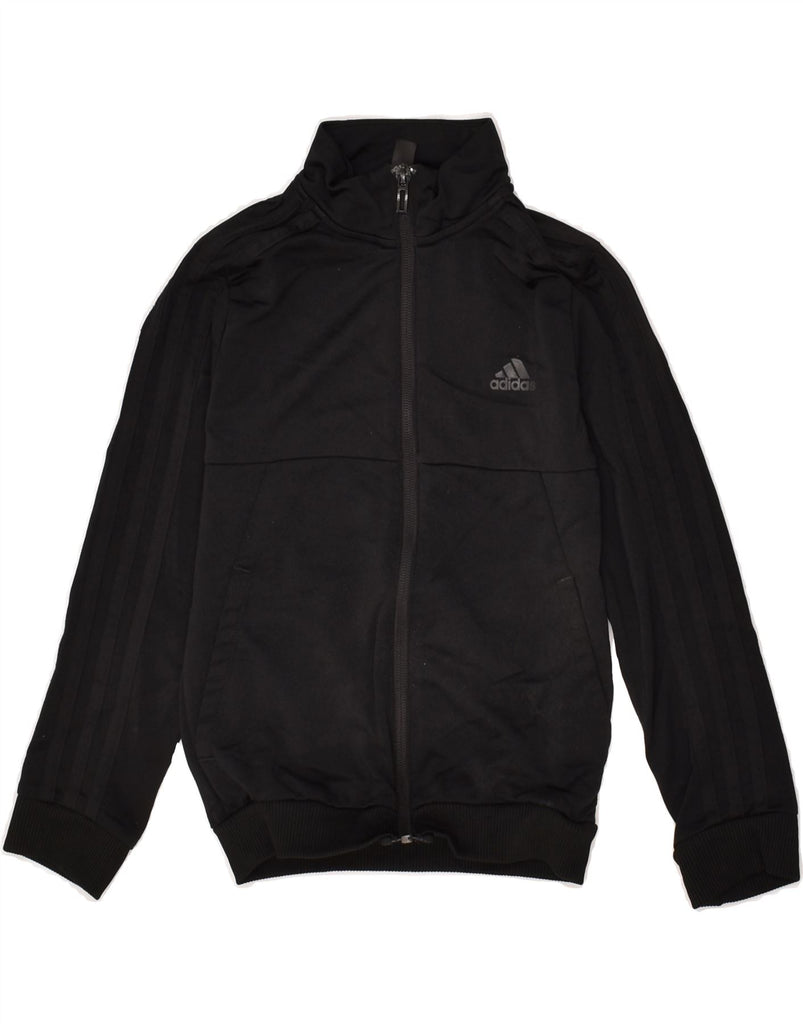 ADIDAS Boys Tracksuit Top Jacket 7-8 Years Black Polyester | Vintage Adidas | Thrift | Second-Hand Adidas | Used Clothing | Messina Hembry 