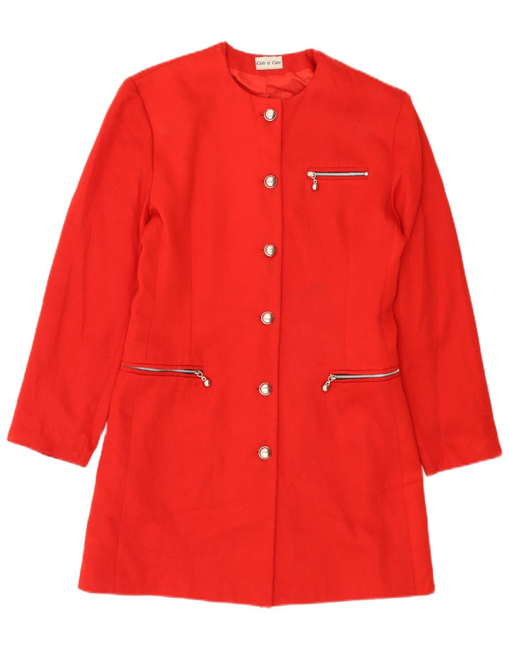 Cote A Cote Womens Longline 6 Button Blazer Jacket UK 10 Small Red