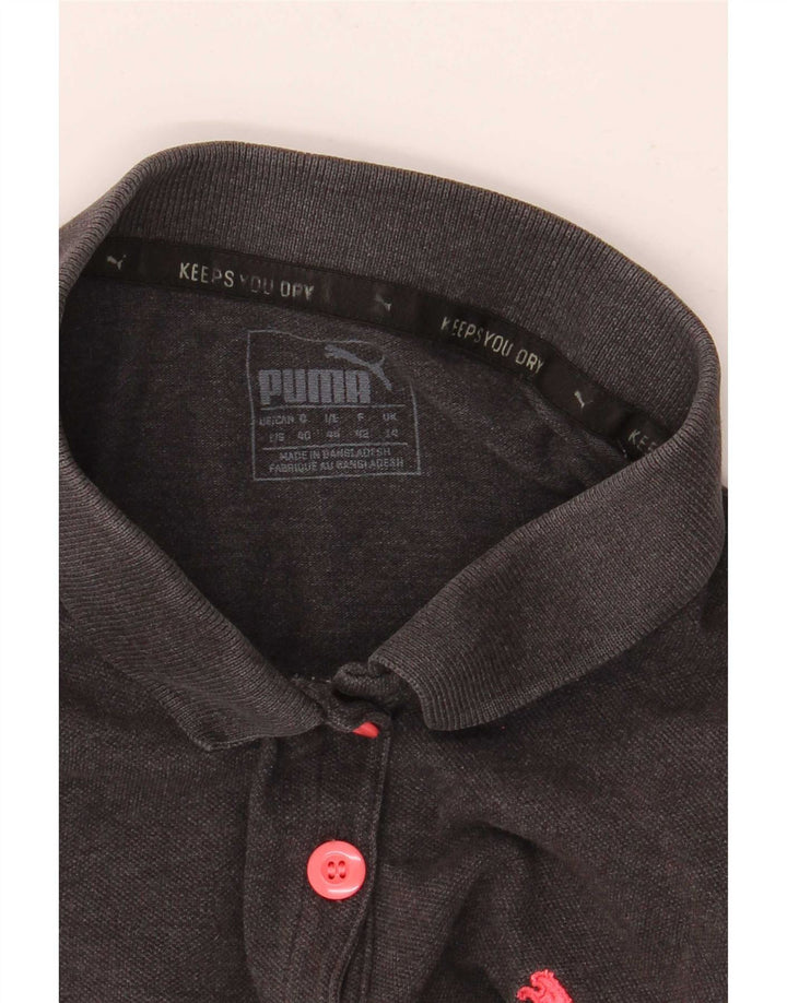 Puma Womens Short Sleeve Regular Fit Polo shirt UK 14 Medium Grey