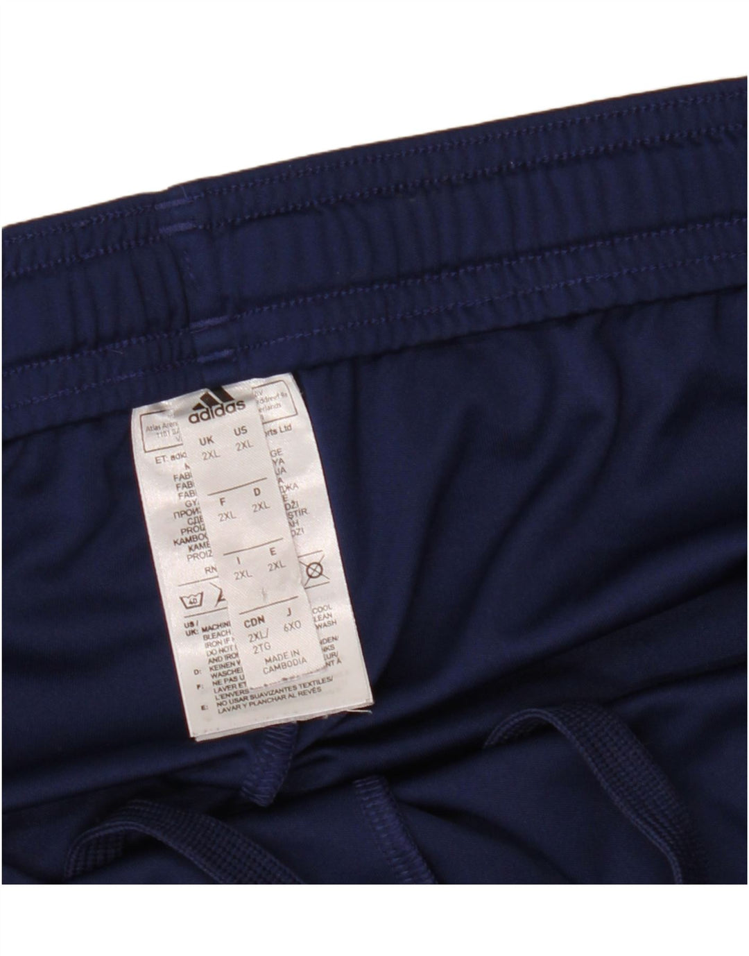 ADIDAS Mens Climalite Sport Shorts 2XL Navy Blue Polyester