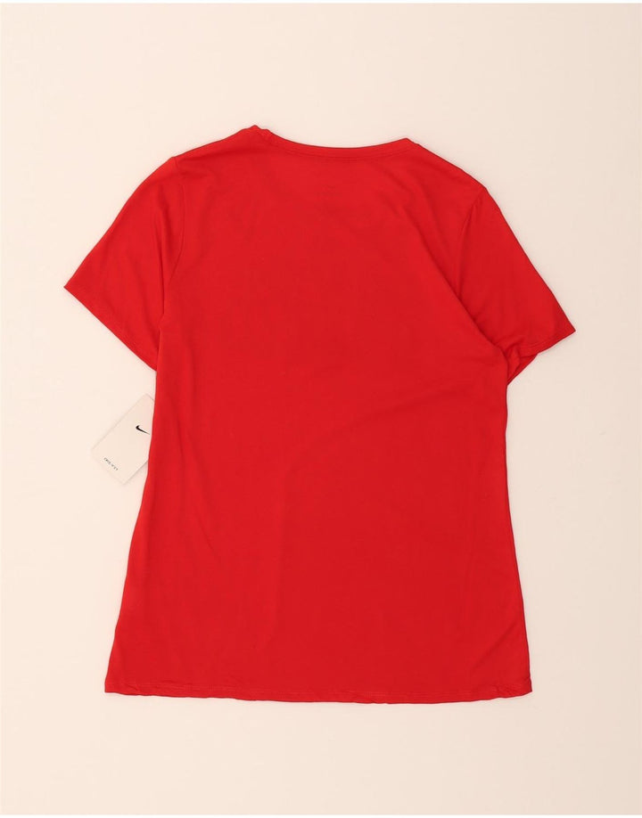 NIKE Womens Graphic T-Shirt Top UK 12 Medium Red Cotton Vintage Nike and Second-Hand Nike from Messina Hembry 
