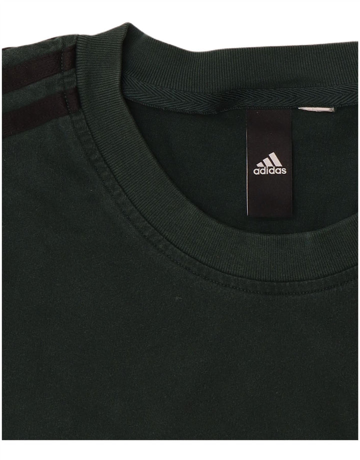 Adidas Mens T-Shirt Top Large Green