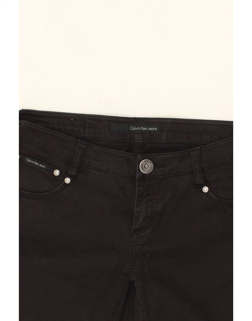 CALVIN KLEIN Womens Crop Casual Trousers W32 L27  Black Vintage Calvin Klein and Second-Hand Calvin Klein from Messina Hembry 