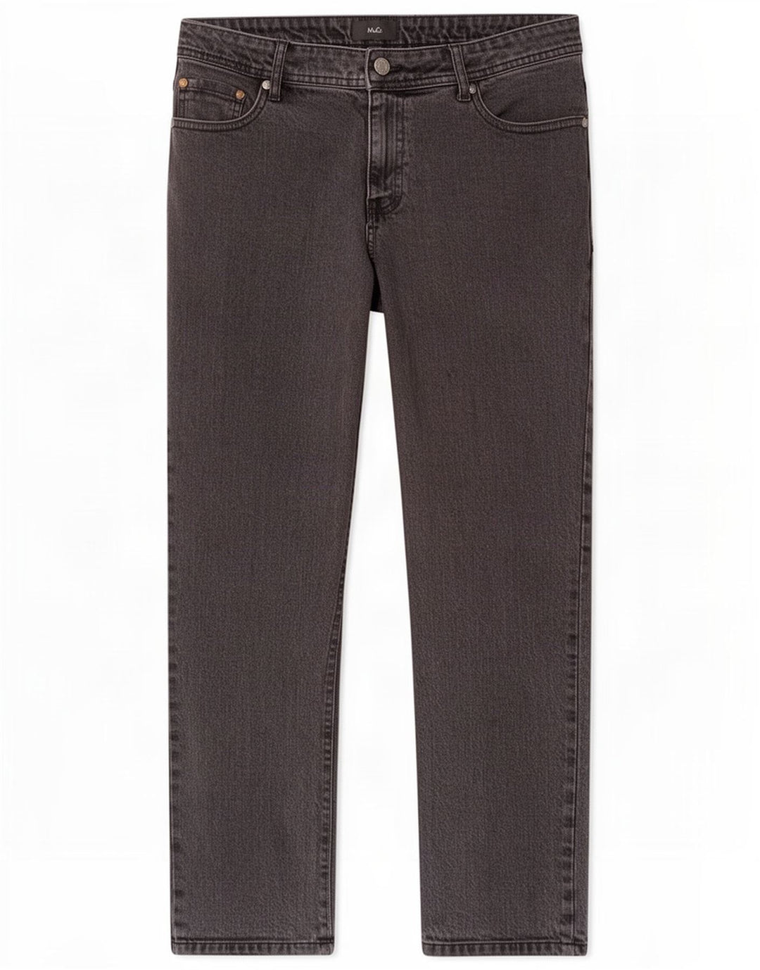 M&Co Mens Regular Straight Jeans W40 L29 Grey Cotton