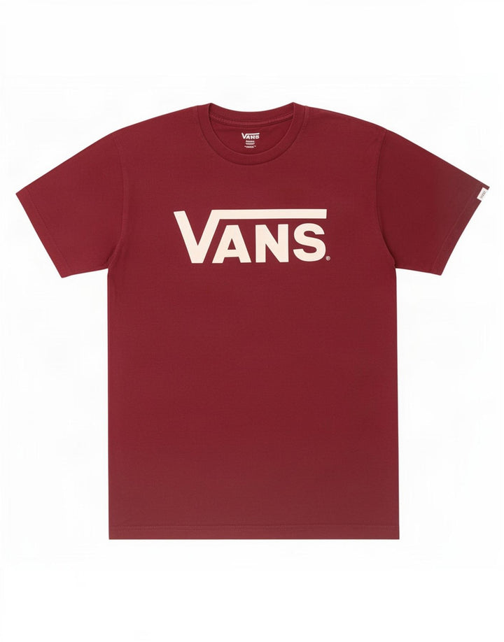 Vans Mens Graphic T-Shirt Top Small Maroon Cotton