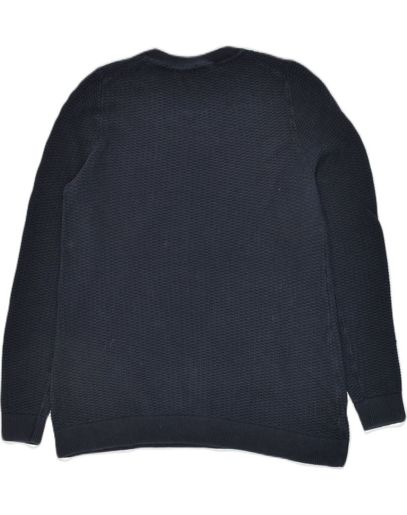 TOMMY HILFIGER Womens Crew Neck Jumper Sweater UK 12 Medium Navy Blue | Vintage Tommy Hilfiger | Thrift | Second-Hand Tommy Hilfiger | Used Clothing | Messina Hembry 