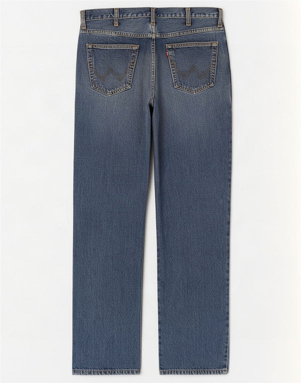 Wrangler Mens Texas Straight Jeans W36 L32 Blue Cotton