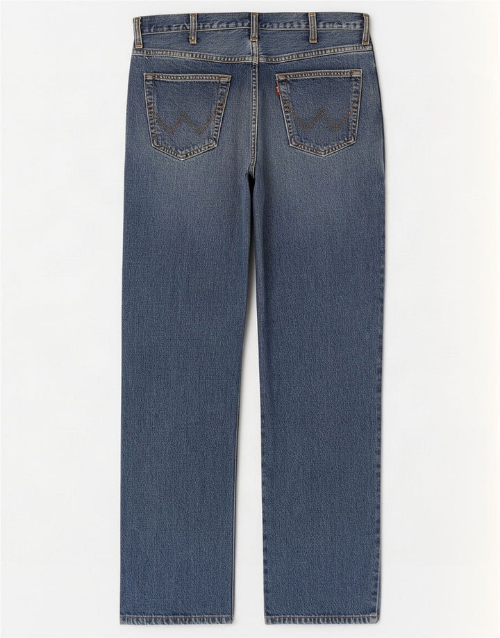 Wrangler Mens Texas Straight Jeans W36 L32 Blue Cotton