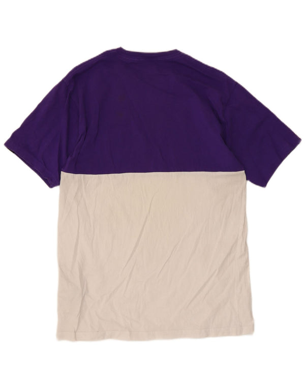 Vans Mens Classic Fit T-Shirt Top Medium Purple Colourblock Cotton