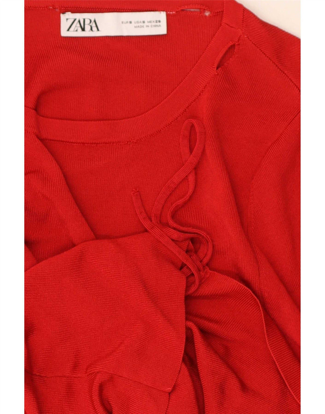 Zara Womens Blouse Top UK 8 Small Red