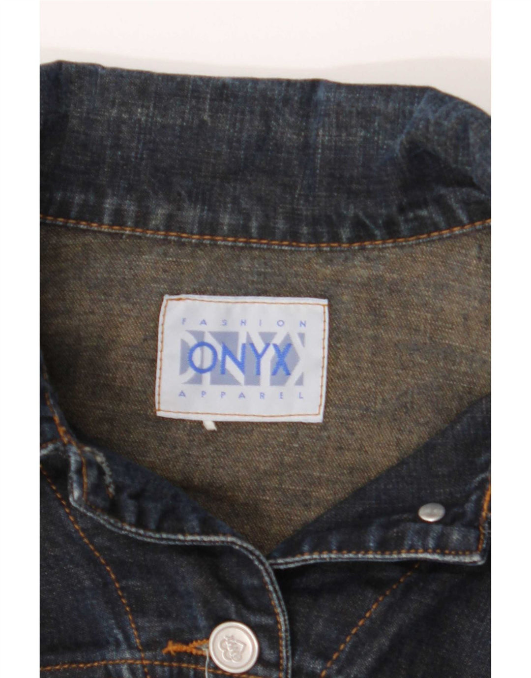 Onyx Womens Denim Jacket UK 10 Small Navy Blue