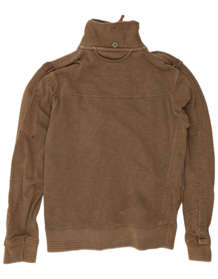 Fat Face Mens Tracksuit Top Jacket Medium Khaki Cotton