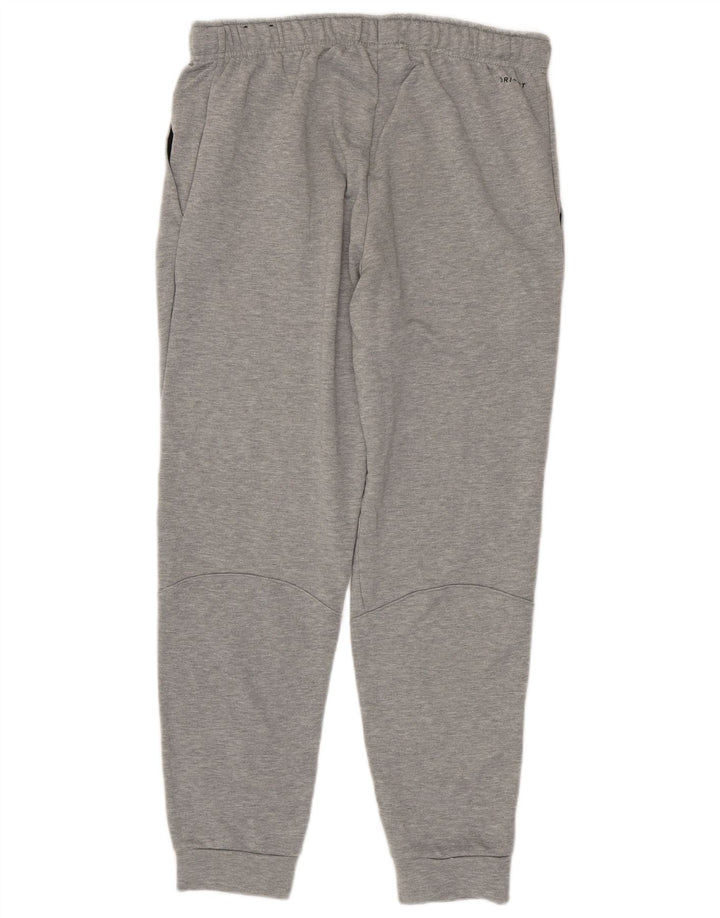 Nike Mens Dri Fit Tracksuit Trousers Joggers Large  Grey Polyester