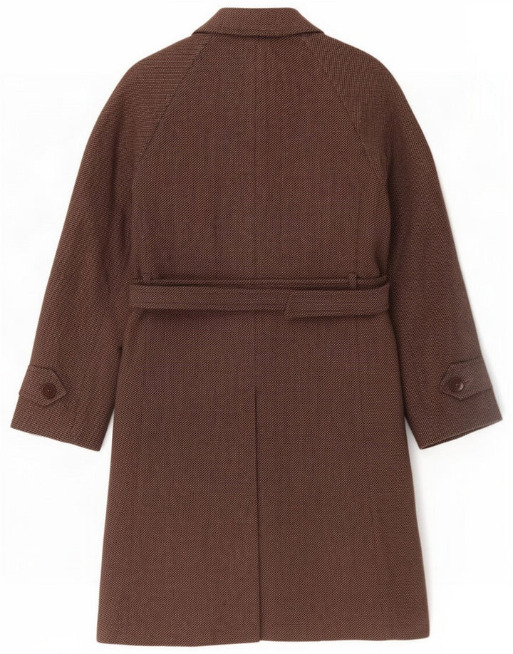 Vintage Mens Overcoat IT 46 Large Brown