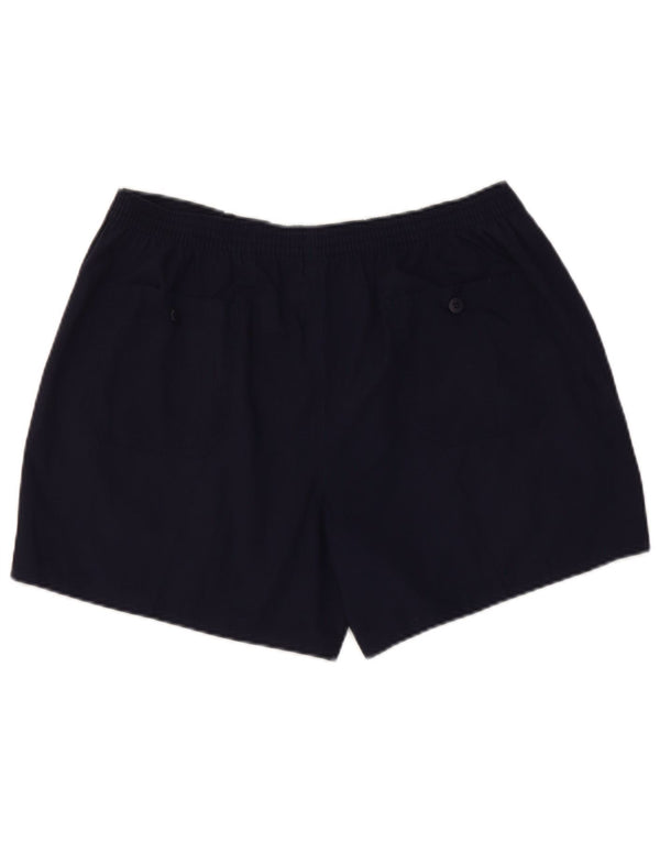 Vintage Mens Chino Shorts W30 Medium Navy Blue Polyester
