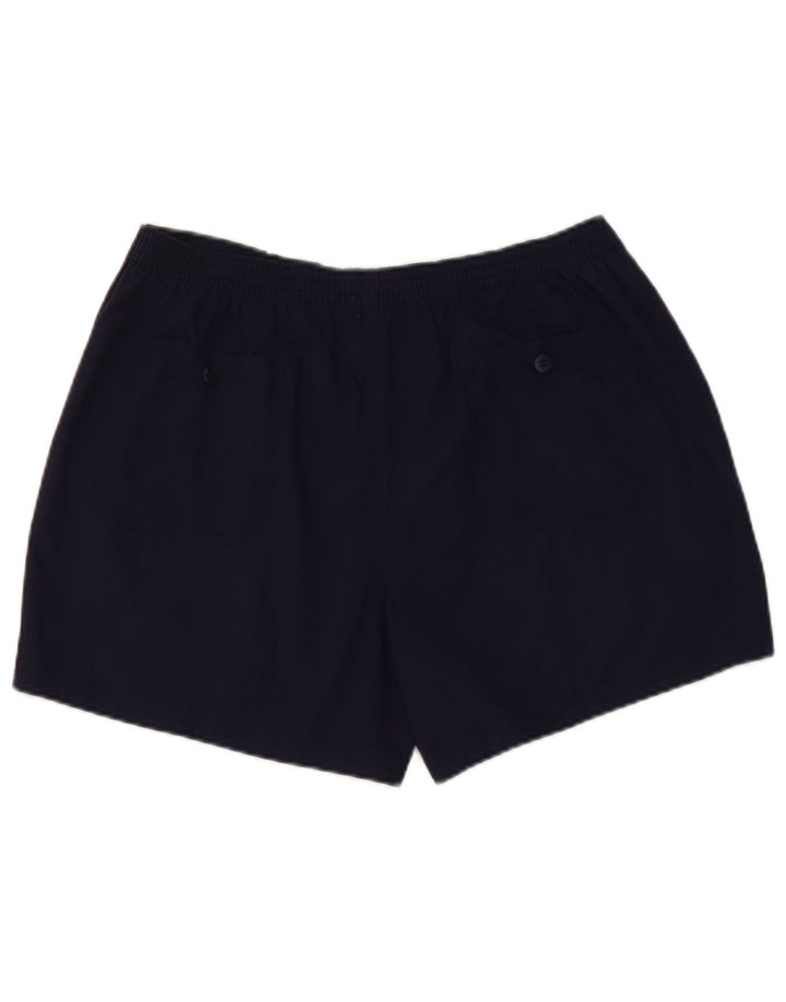 Vintage Mens Chino Shorts W30 Medium Navy Blue Polyester