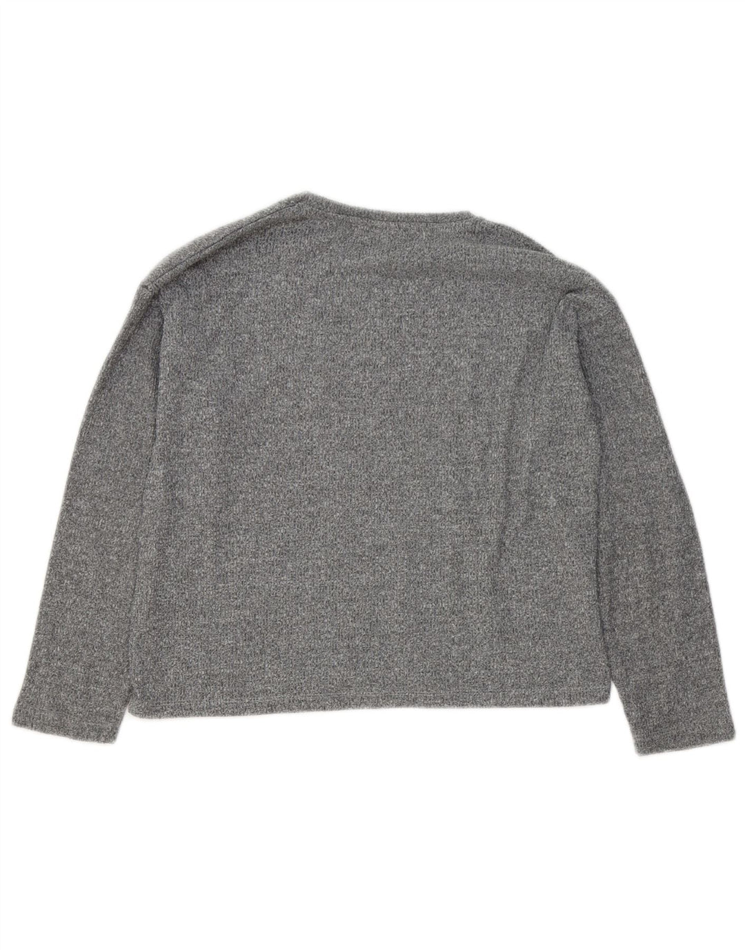Zara Girls Graphic Top Long Sleeve 11-12 Years Grey Polyester