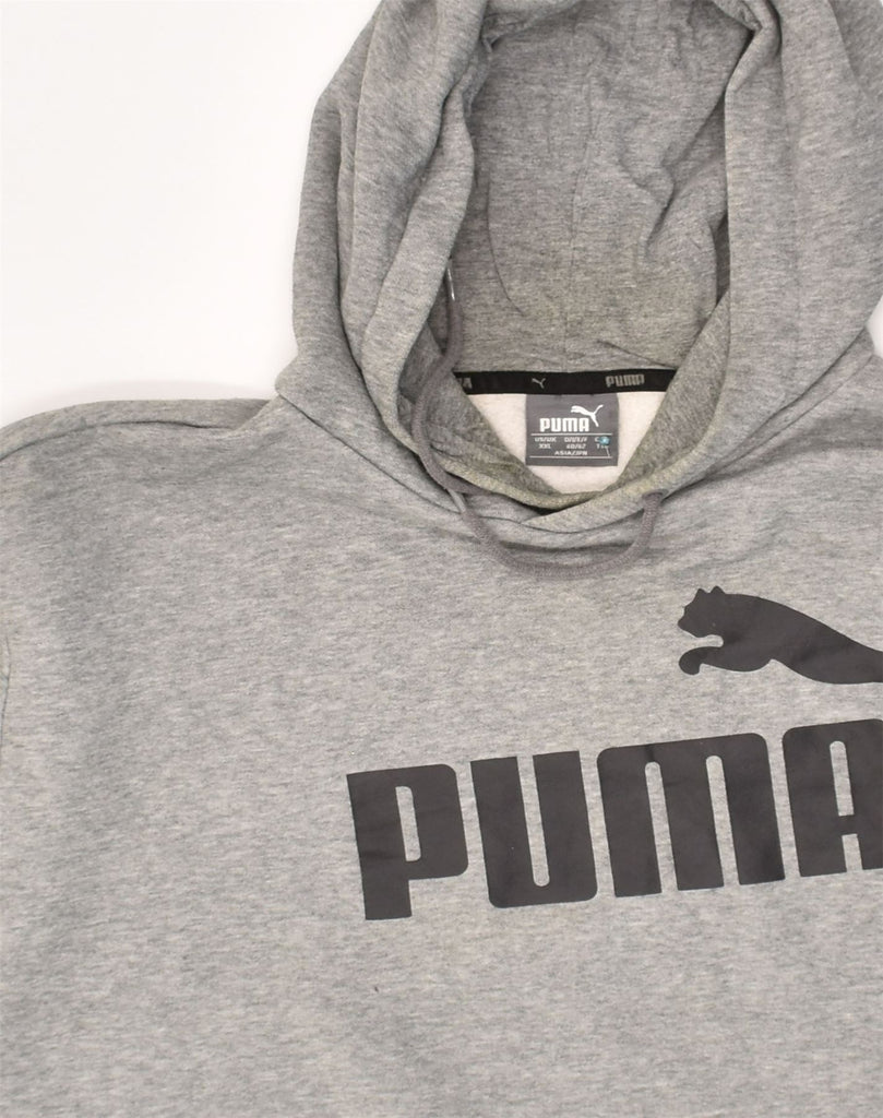 PUMA Mens Graphic Hoodie Jumper 2XL Grey Cotton | Vintage Puma | Thrift | Second-Hand Puma | Used Clothing | Messina Hembry 