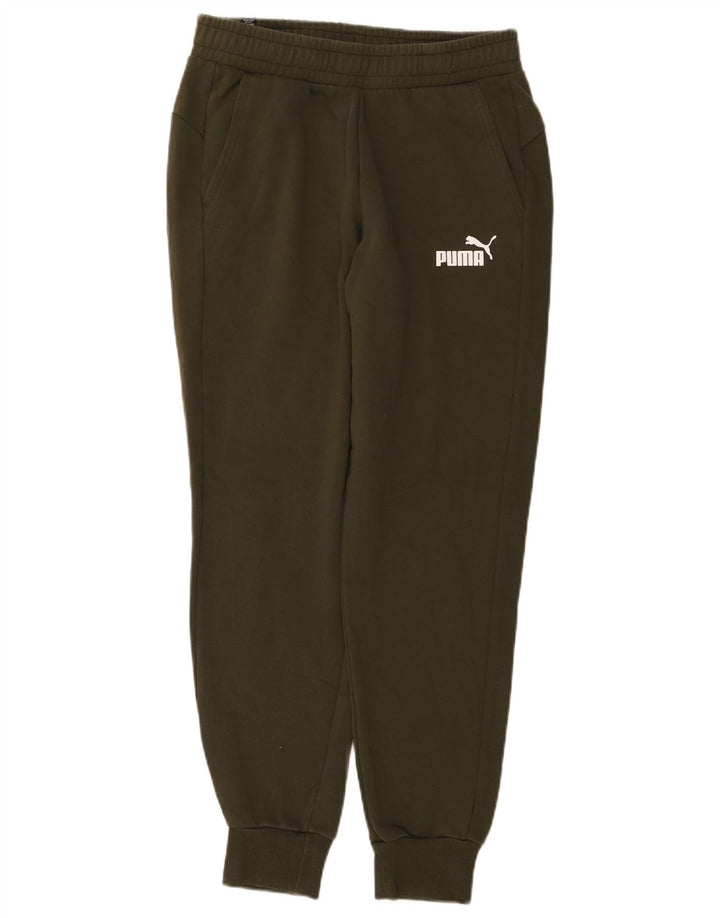 Puma Mens Tracksuit Trousers Joggers Medium Khaki Cotton