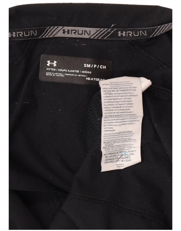 UNDER ARMOUR Mens Heat Gear Tracksuit Top Jacket Small Black Polyester