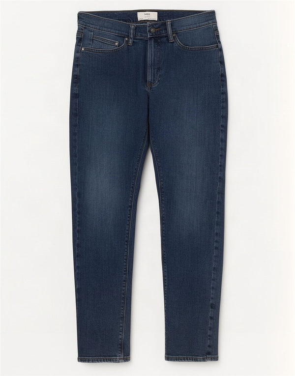 Marks & Spencer Womens Slim Jeans W30 L31 Blue Cotton