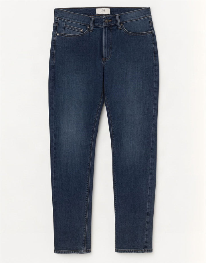 Marks & Spencer Womens Slim Jeans W30 L31 Blue Cotton