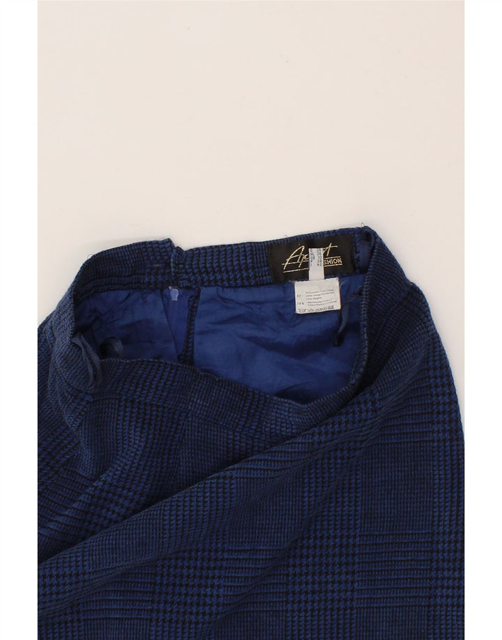 APART Womens A-Line Skirt UK 10 Small  Navy Blue Houndstooth Virgin Wool Vintage Apart and Second-Hand Apart from Messina Hembry 