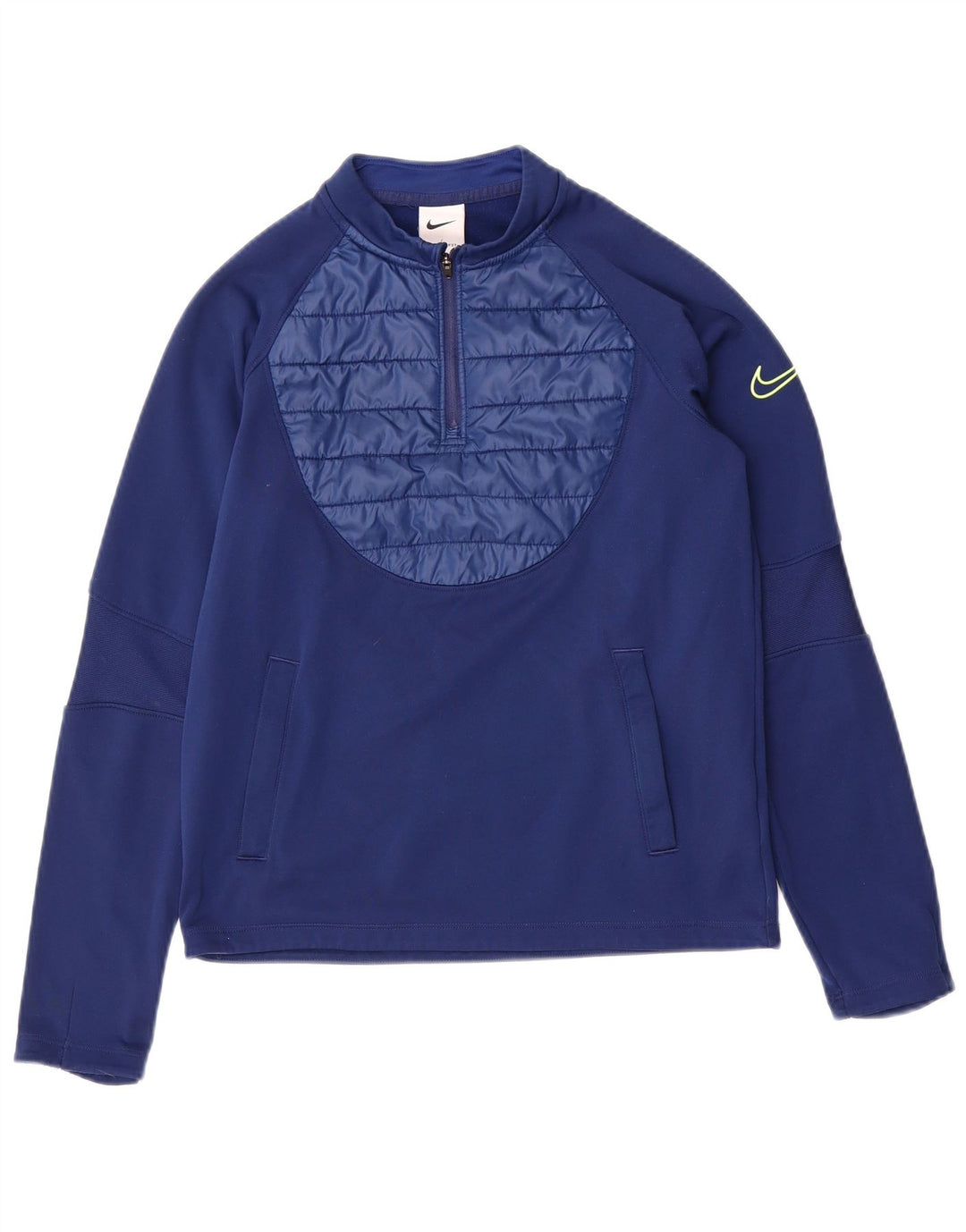 Nike Boys Therma-Fit Pullover Tracksuit Top 12-13 Years Large Navy Blue