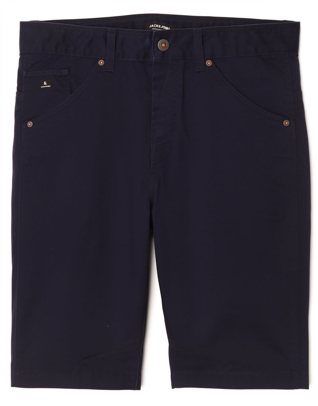 Jack & Jones Mens Chino Shorts Large W34 Navy Blue Polyester