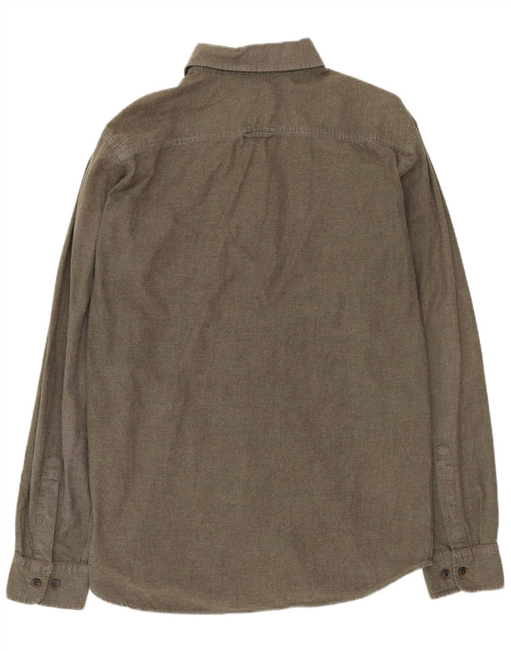 Jack & Jones Mens Shirt Medium Khaki Cotton